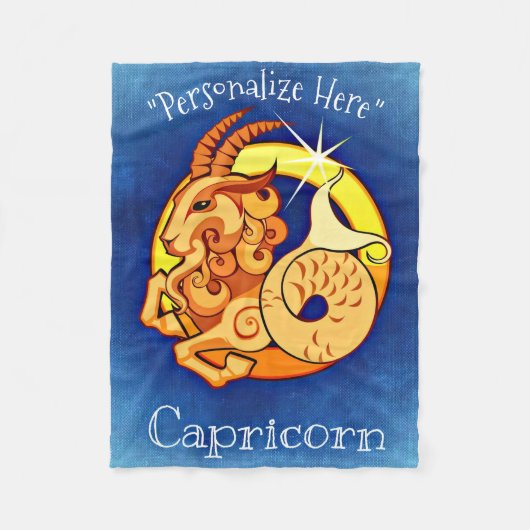 Capricorn Horoscope-ontwerpventilator Fleece Deken (Voorkant)
