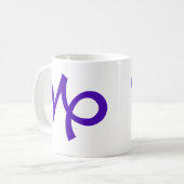 Capricorn in blauw koffiemok (Voorkant links)