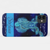 Capricorn in Dark Blue Hoesje-Mate iPhone Case (Achterkant (horizontaal))