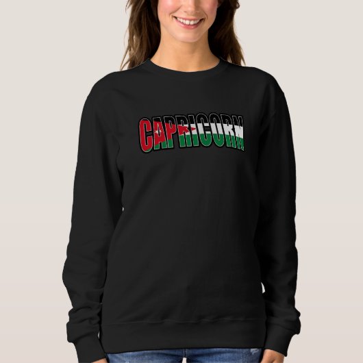 Capricorn Jordanian Horoscope Dna Flag Trui (Voorkant)