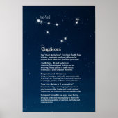 Capricorn Kenmerken Poster (Voorkant)