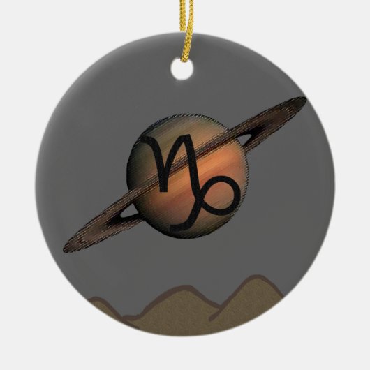 Capricorn Keramisch Ornament (Voorkant)