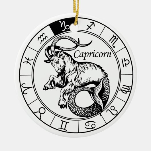 capricorn keramisch ornament (Voorkant)