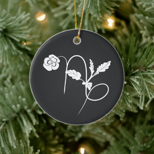 Capricorn - kraambloem pansy keramisch ornament (Boom)