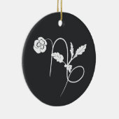 Capricorn - kraambloem pansy keramisch ornament (Rechts)