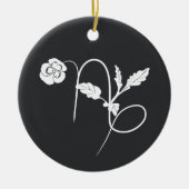 Capricorn - kraambloem pansy keramisch ornament (Voorkant)