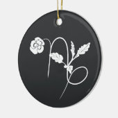 Capricorn - kraambloem pansy keramisch ornament (Links)