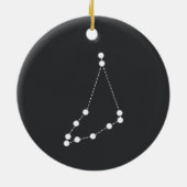 Capricorn - kraambloem pansy keramisch ornament (Achterkant)