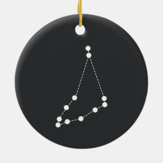 Capricorn - kraambloem pansy keramisch ornament (Achterkant)