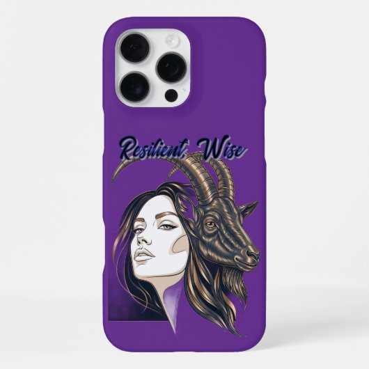 Capricorn Lady Violet iPhone Case Hoesje (Achterkant)