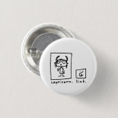 capricorn + lint ronde button 3,2 cm (Voorkant /achterkant)