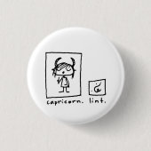 capricorn + lint ronde button 3,2 cm (Voorkant)