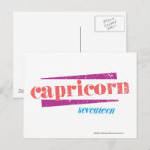 Capricorn Lt. Roze Briefkaart (Voorkant / Achterkant)
