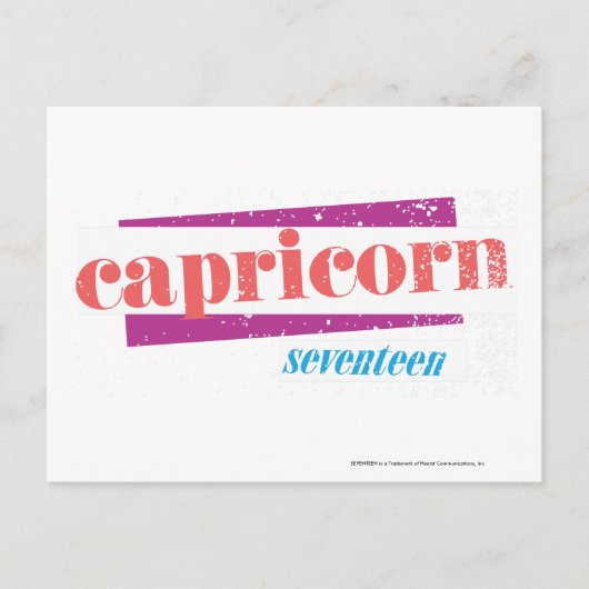 Capricorn Lt. Roze Briefkaart (Voorkant)