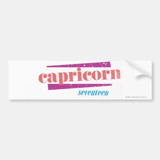 Capricorn Lt. Roze Bumpersticker (Voorkant)