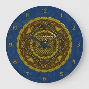 Capricorn Mandala Clock Grote Klok