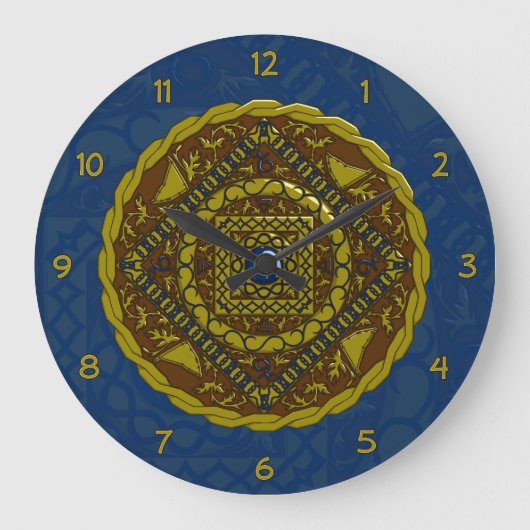 Capricorn Mandala Clock Grote Klok (Voorkant)