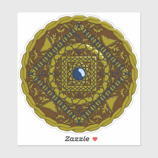 Capricorn Mandala Contour Sticker (Vel)