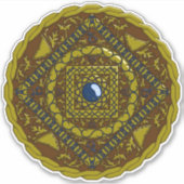 Capricorn Mandala Contour Sticker (Voorkant)