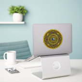Capricorn Mandala Contour Sticker (Laptop op bureau)