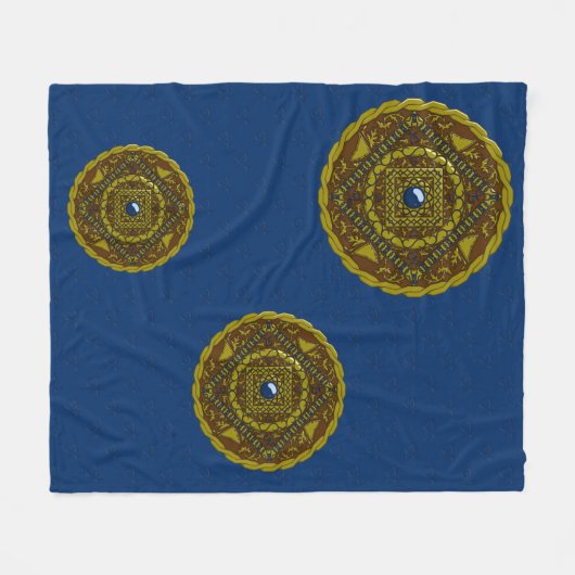 Capricorn Mandala Fleece Blanket Deken (Voorkant (Horizontaal))
