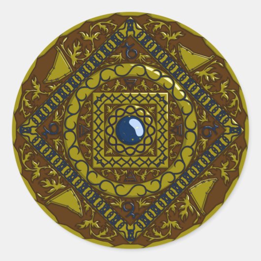 Capricorn Mandala Sticker (Voorkant)