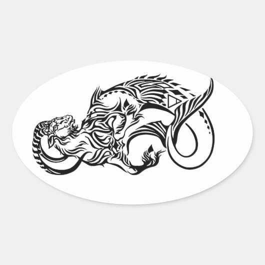 capricorn ovale sticker (Voorkant)