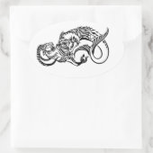 capricorn ovale sticker (Tas)