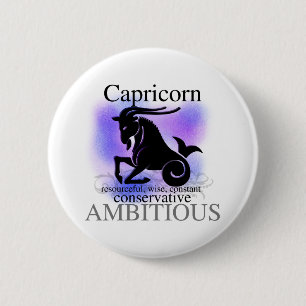 Capricorn over jou ronde button 5,7 cm