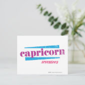 Capricorn Paars Briefkaart (Staand voorkant)