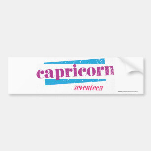 Capricorn Paars Bumpersticker