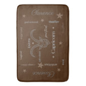 Capricorn Personality Brown Bath Mat (Voorkant Verticaal)