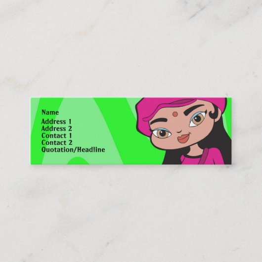 Capricorn-profielkaart Mini Visitekaartje (Voorkant)