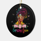 Capricorn Queen Black Women Persistent Beauful Keramisch Ornament (Links)