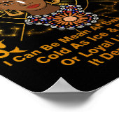 Capricorn Queen Sweet Snoep Birthday Black Women Poster (Hoek)