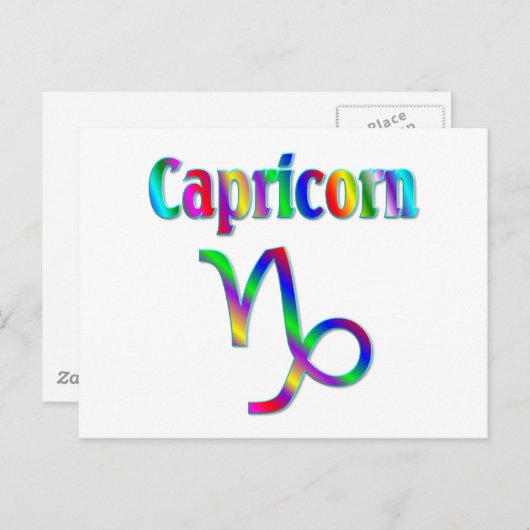 Capricorn Rainbow Briefkaart (Voorkant / Achterkant)
