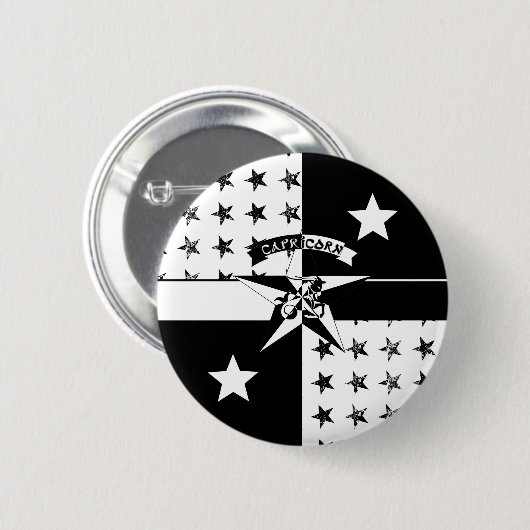 Capricorn Ronde Button 5,7 Cm (Voorkant /achterkant)