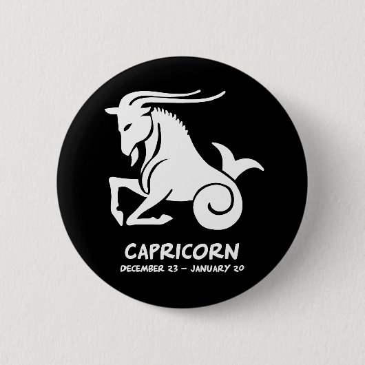 Capricorn Ronde Button 5,7 Cm (Voorkant)