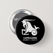 Capricorn Ronde Button 5,7 Cm (Voorkant /achterkant)