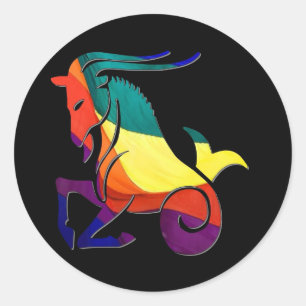 Capricorn Ronde Sticker