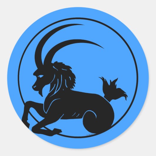 Capricorn Ronde Sticker (Voorkant)