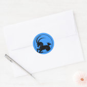 Capricorn Ronde Sticker (Envelop)
