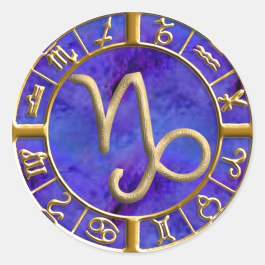 Capricorn Ronde Sticker (Voorkant)