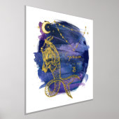 Capricorn Sign of the Zodiac Custom Birth Date Folie Afdrukken (Laagn)