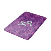 Capricorn Sign on Fuchsia Digital Camouflage Badmat (Gekanteld)