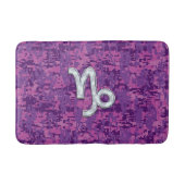 Capricorn Sign on Fuchsia Digital Camouflage Badmat (Voorkant)