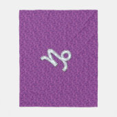 Capricorn Sign on Fuchsia Digital Camouflage Fleece Deken (Voorkant)