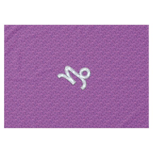 Capricorn Sign on Fuchsia Digital Camouflage Tafelkleed (Voorkant (Horizontaal))
