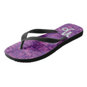 Capricorn Sign on Fuchsia Digital Camouflage Teenslippers (Schuin)