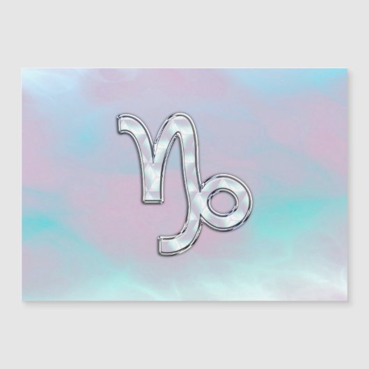 Capricorn Sign on Moeder Pearl Nacre Style (Voorkant)
